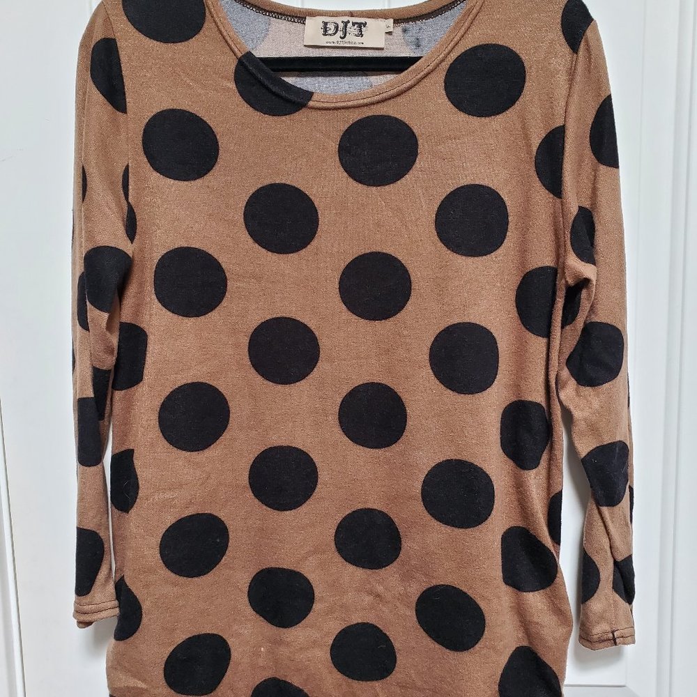 Long brown and black sweater
